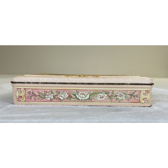 VTG Metal Tin Keller Charles of Philadelphia Flowers Floral Pink White Charity - Picture 3 of 11